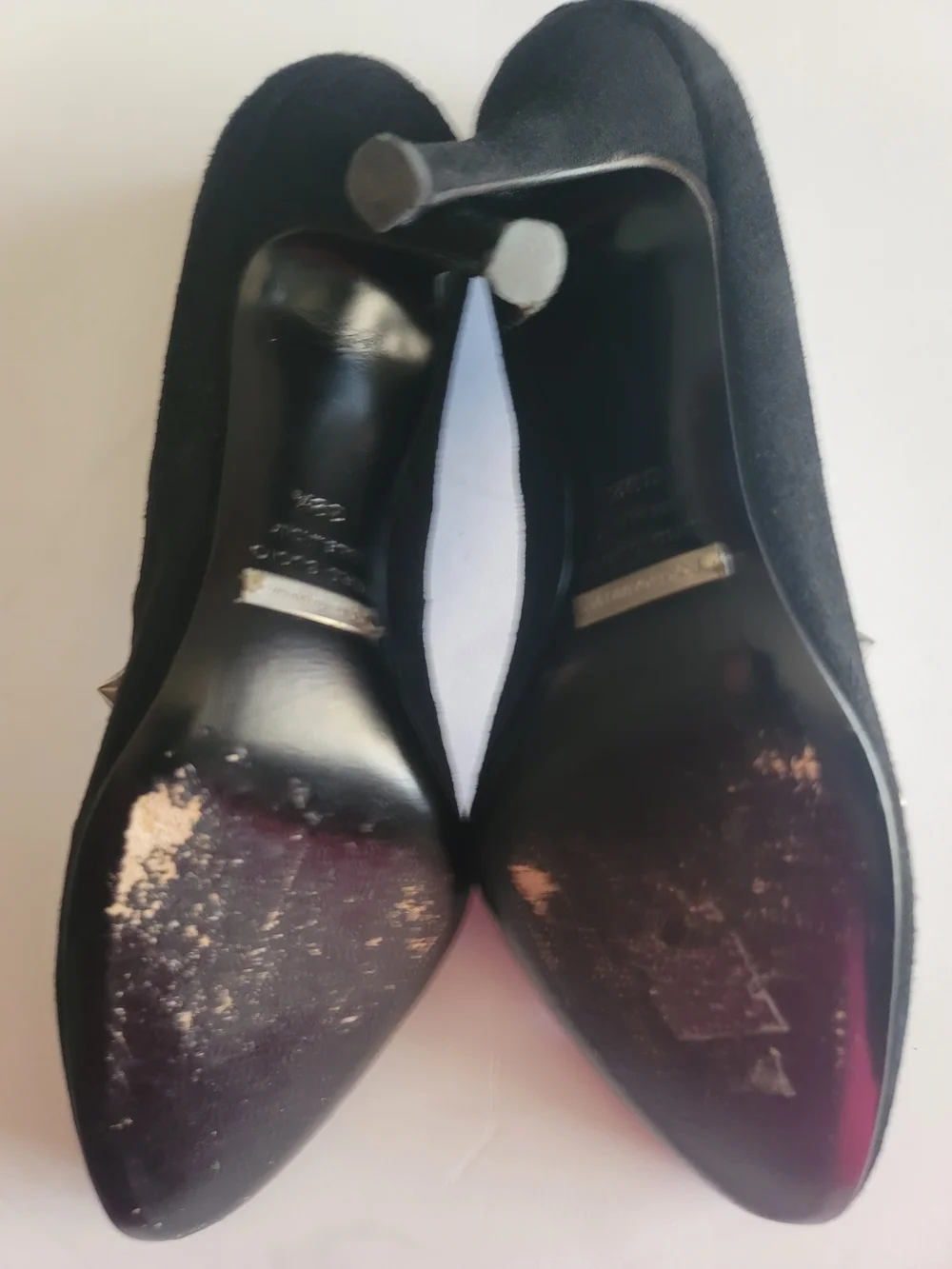 Dolce & Gabbana Black Studded Almond Toe Pumps, EUR 39.5